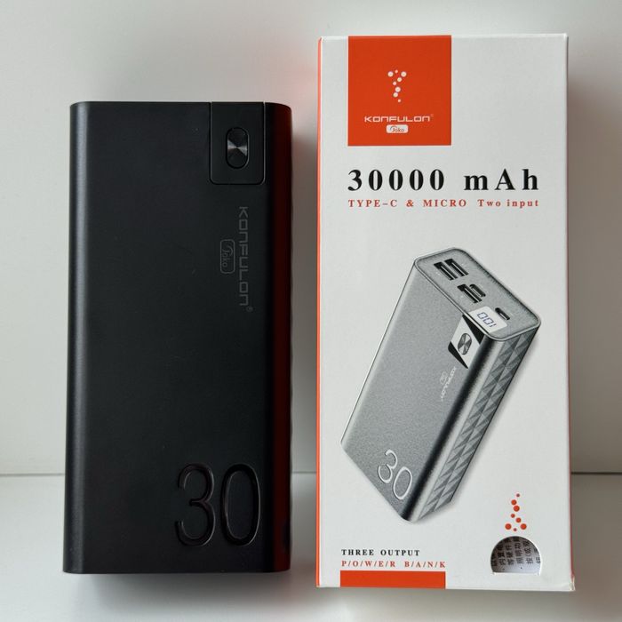 Повербанк 30000 mAh, Power bank Konfulon A19