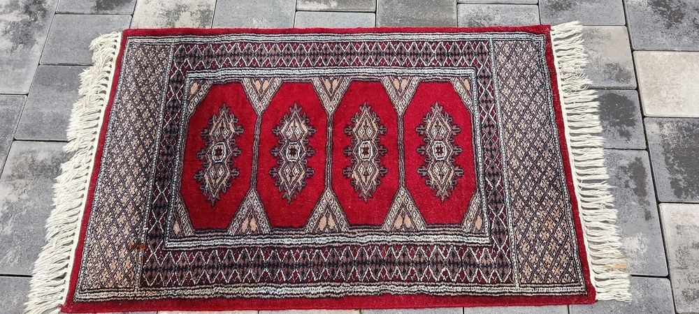 Buchara dywan wełniany tkany ręcznie 107 x 62 cm Bokhara perski wełna