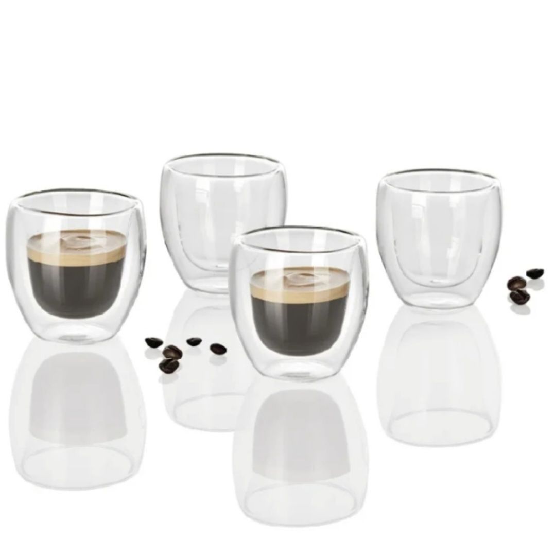 Набор чашек (стаканы) для эспрессо Ernesto с двойными стенками 4 шт.