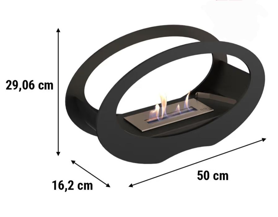 Biokominek wolnostojacy Kratki model Echo Czarny, 50cm jak nowy