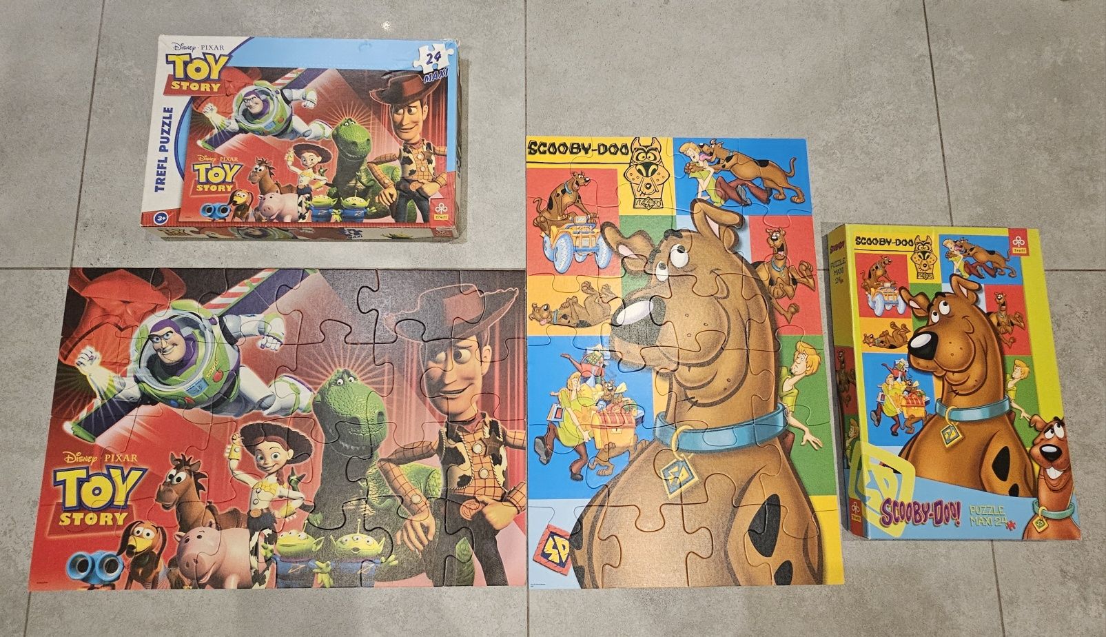 Duże puzzle 24elementy xxl Scooby-Doo i toy story