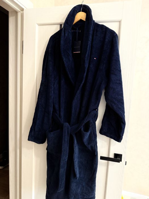 Чоловічий темно-синій халат Tommy Hilfiger