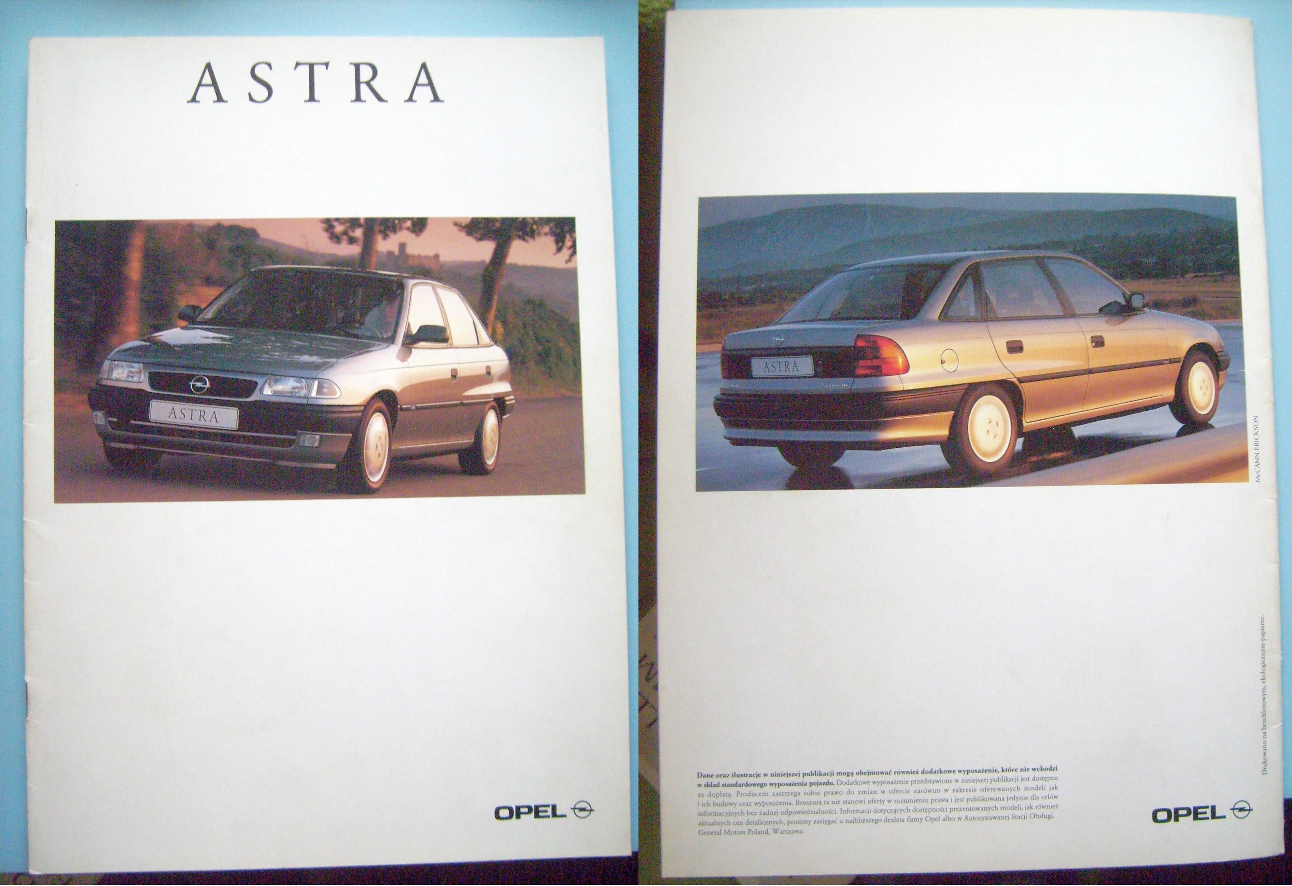 OPEL ASTRA F SEDAN '97 POLSKA / prospekt 28 str., WYPRZEDAŻ !