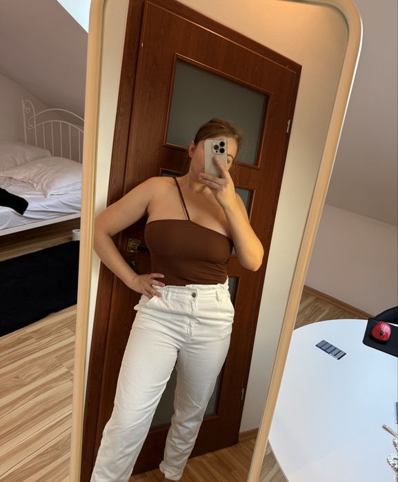 Body damskie Zara brązowe czekoladowe S