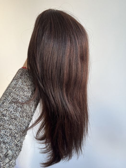 Peruka 100% wlosy naturalne ludzkie dluga brazowa