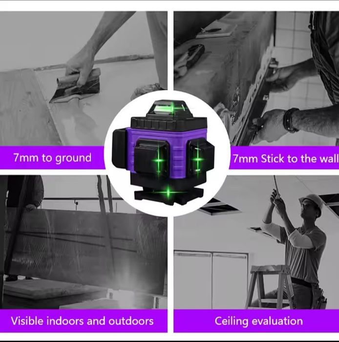 Nível a Laser 4D 16 Linhas (2 baterias)