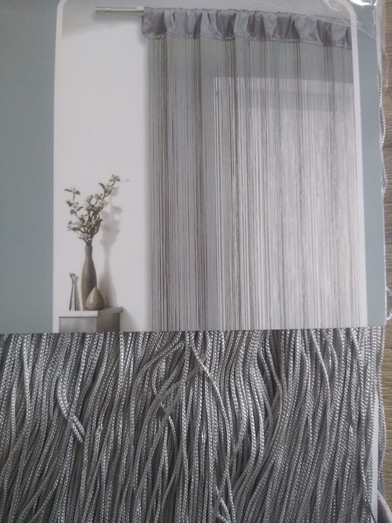 Firana 90 x 245 cm szara