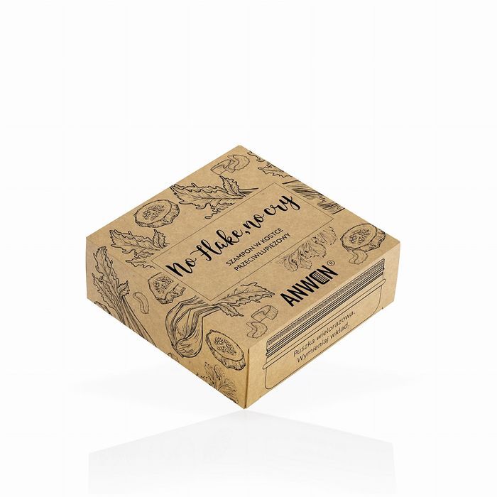 Szampon przeciwłupieżowy w kostce + puszka - Anwen No Flake No Cry 75g