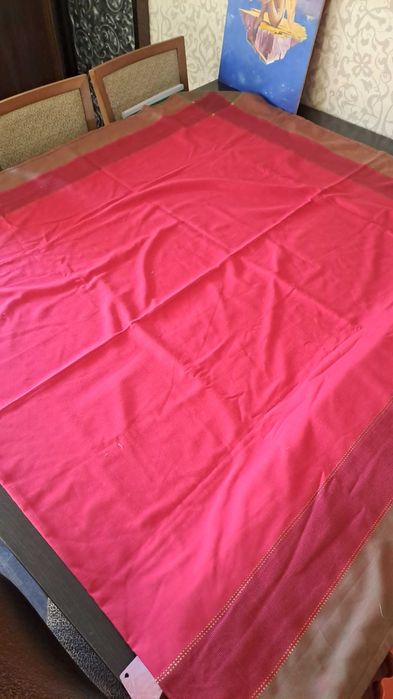 Obrus świąteczny czerwony 150x290 cm, serwet serwetka święta