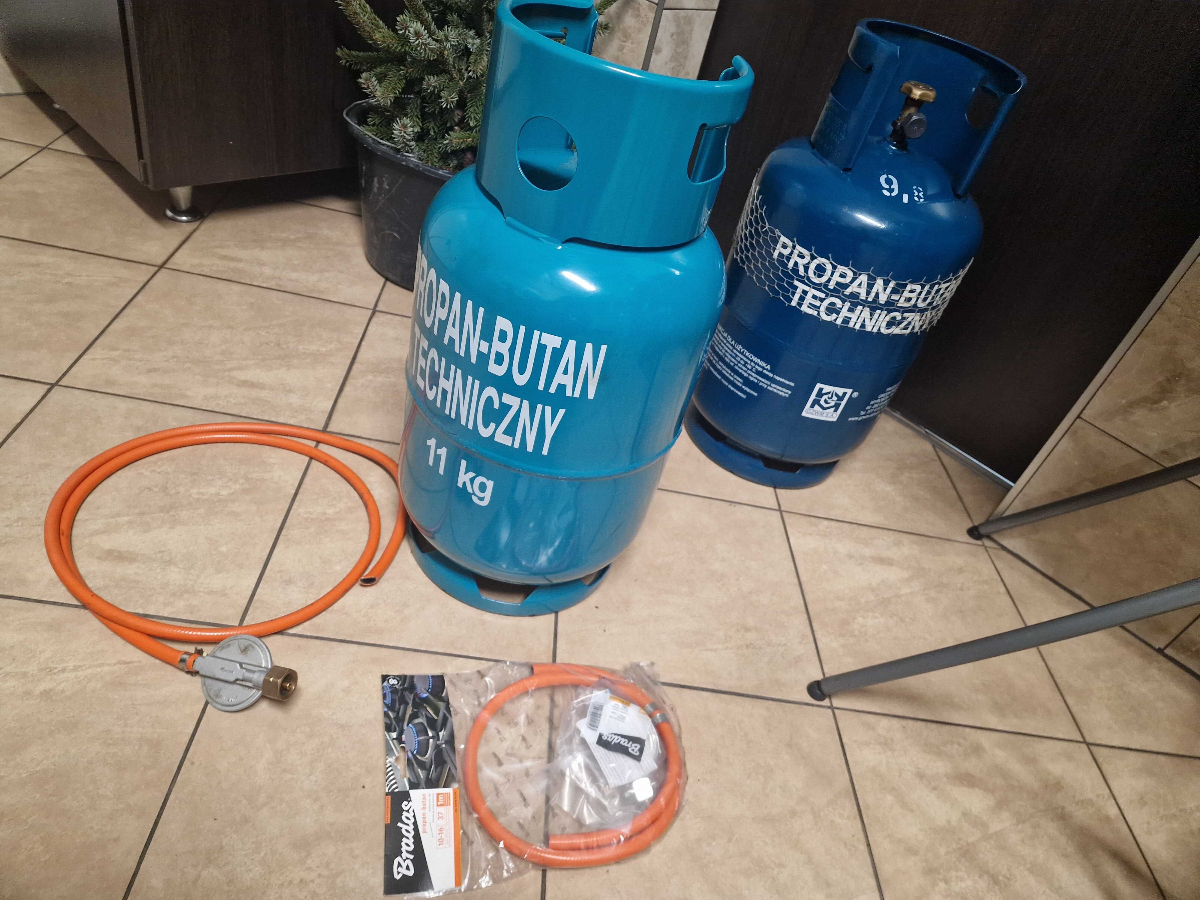 NOWY reduktor gazowy do butli 11kg Bradas opaski wąż do gazu 1 m