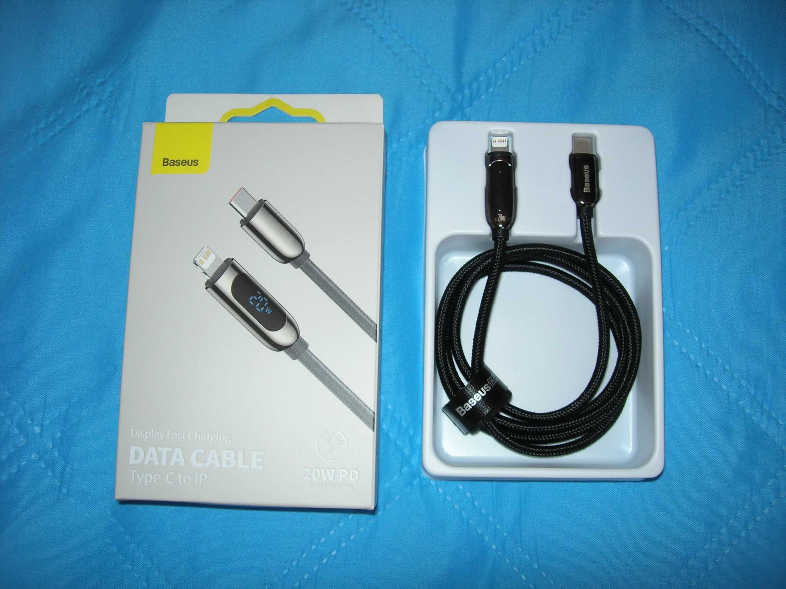 Kabel lightning do ładowania iPhonea z lcd Baseus