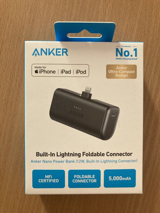 Павербанк з Lightning конектором Anker Nano Power Bank 5000mAh 12W