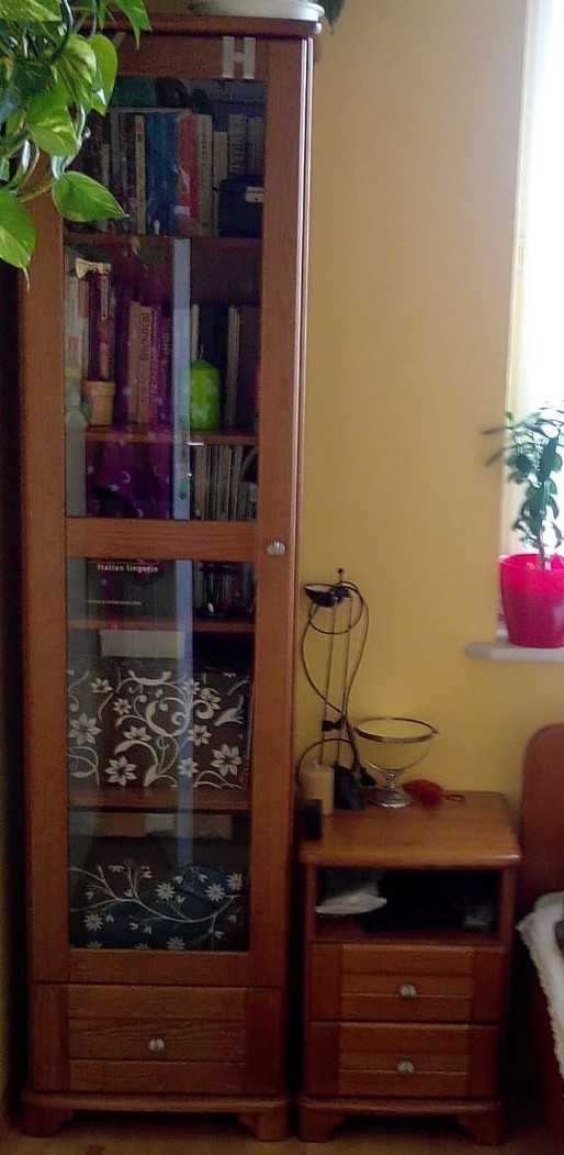 Meble do sypialni lite drewno kolor orzech