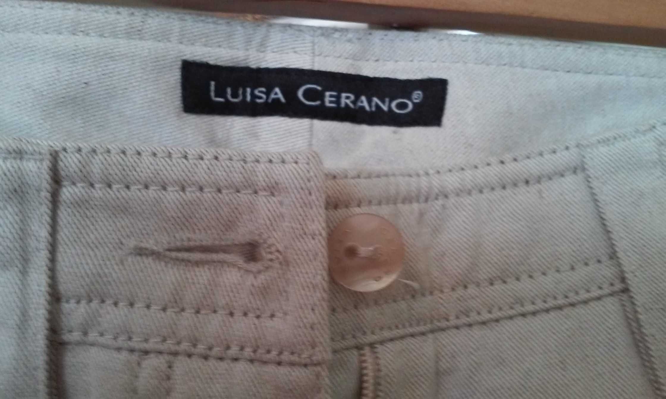 льняні бежеві італійські штани лен брюки luisa cerano 34 XS Італія