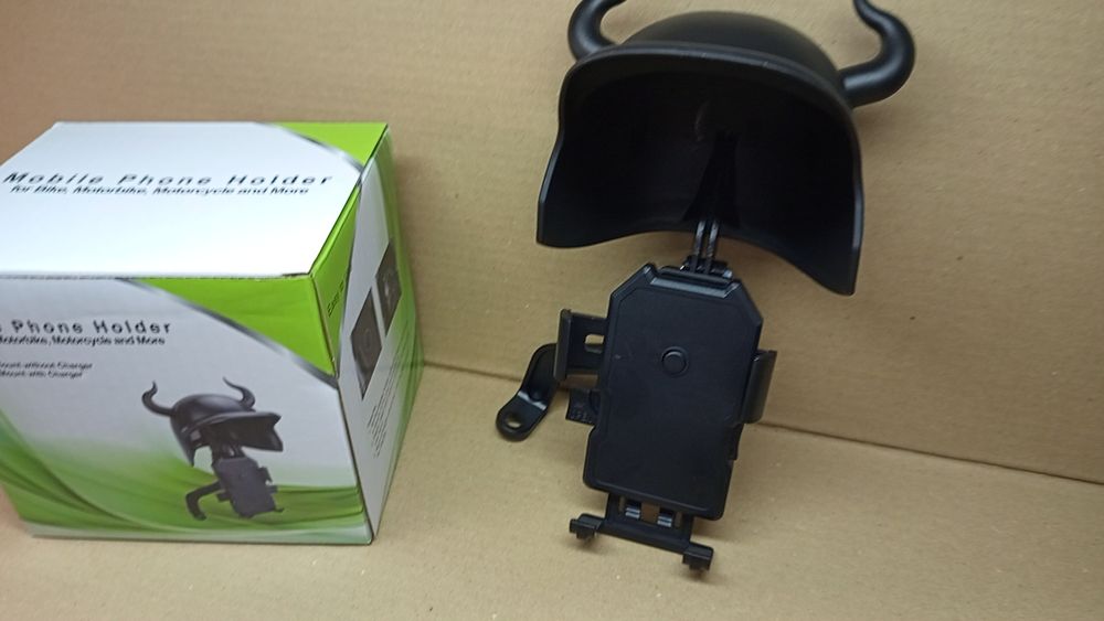 Тримач телефону на кермо мото (кріплення під  болт дзеркало) "HELMET"