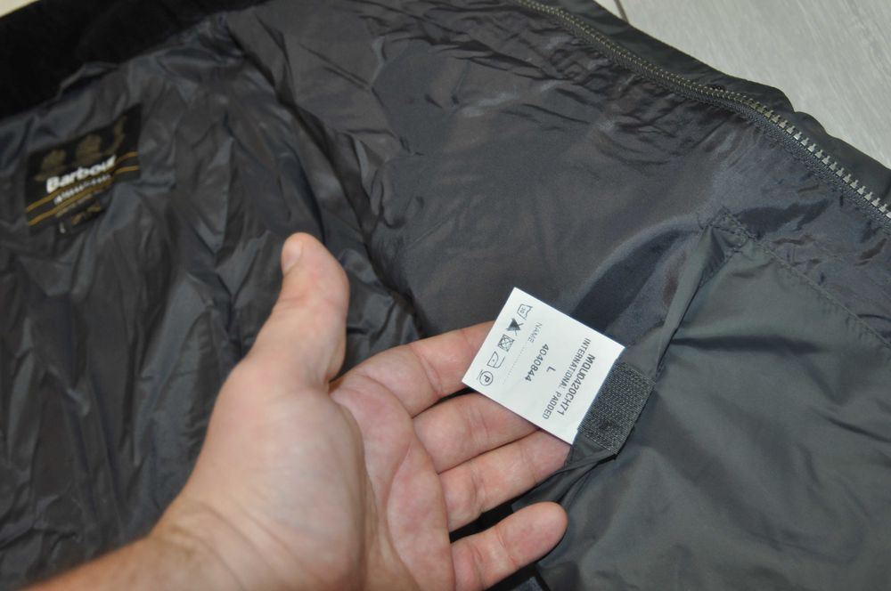barbour утепленная серая куртка оригинал л