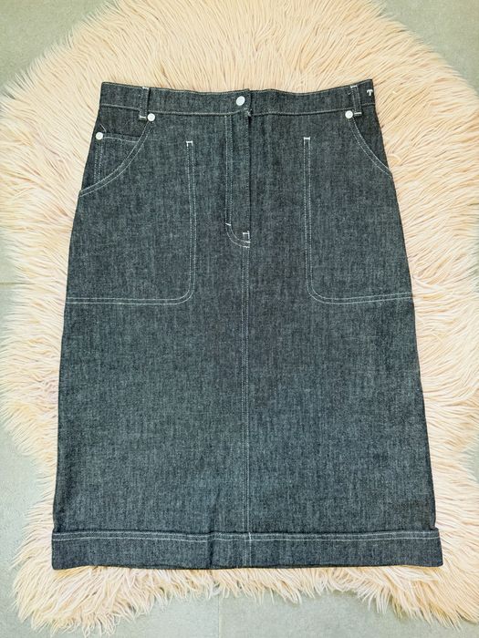 Denimowa spódnica z wełną Trussardi, 40