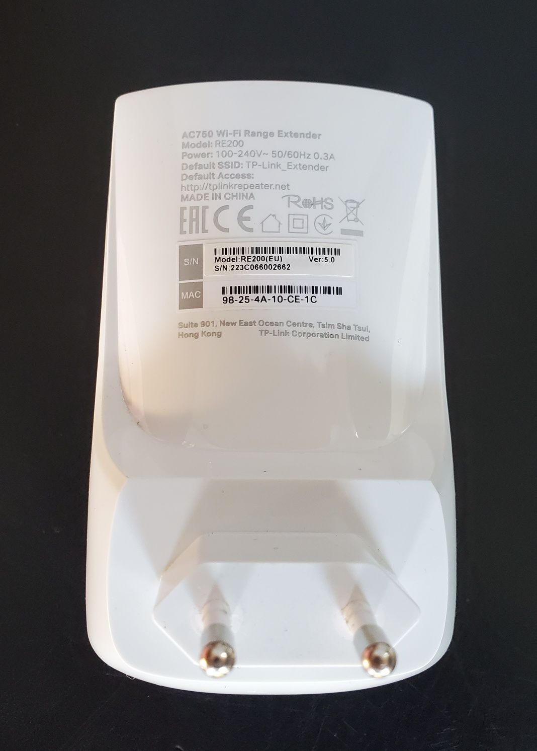 Ретранслятор TP-LINK RE200 WiFI5 / AC750/ 100 Мбіт/с / Підтримка MESH