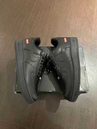 Supreme x Nike Air Force 1 Black Shoes EU 44