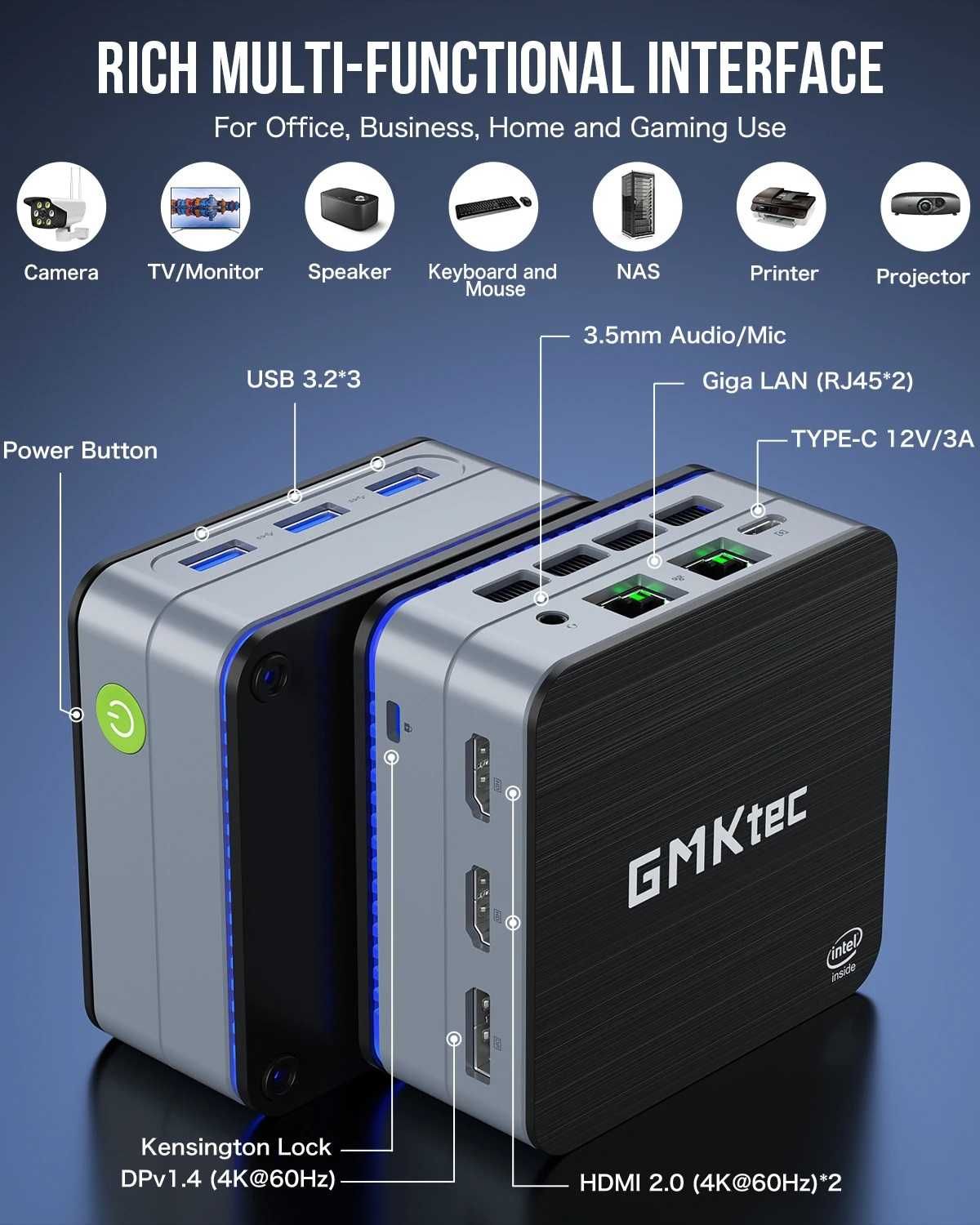 Міні ПК GMKtec G2 N100 12/512Gb