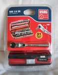 Conjunto de bits e roquete 606 1/4", 31 pcs | NOVO