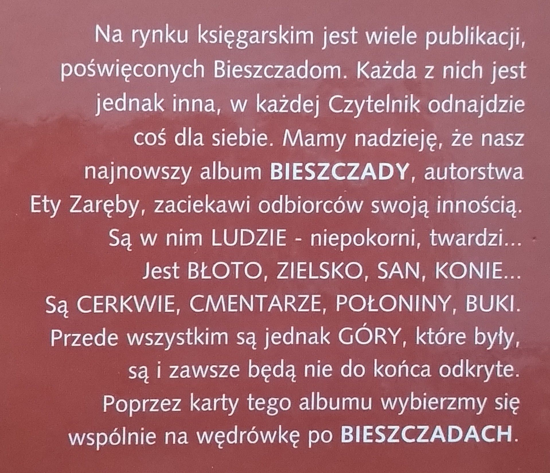 Bieszczady. Eta Zaręba. Piękny mini album
