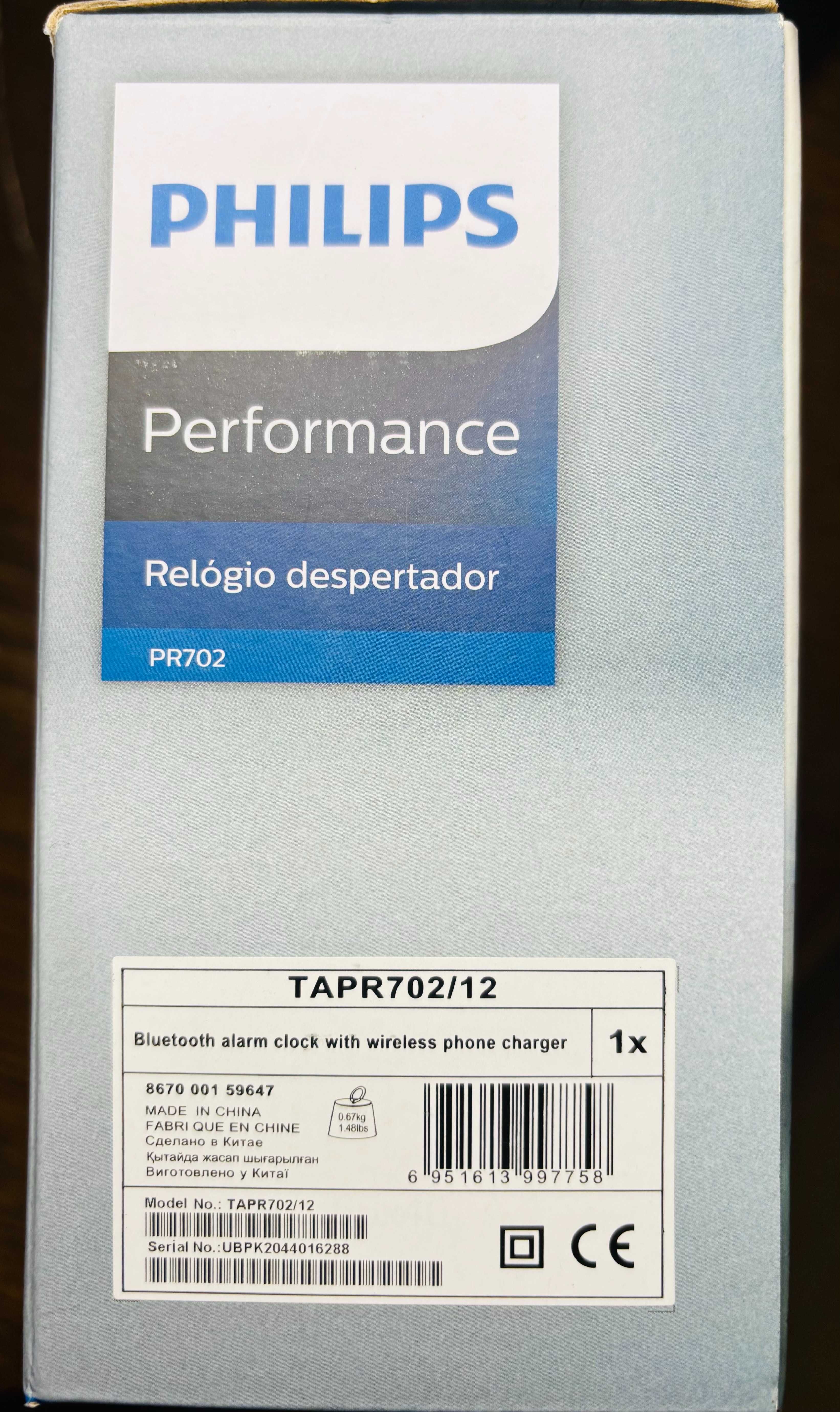 Rádio despertador BLUETOOTH PHILIPS Performance