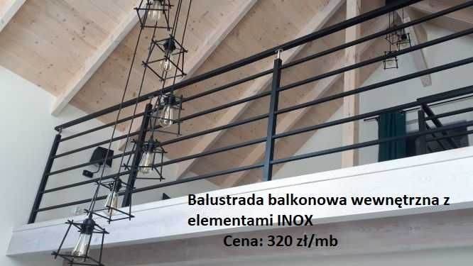 Balustrada balkonowa balustrady balkonowe na balkon  235pln mb