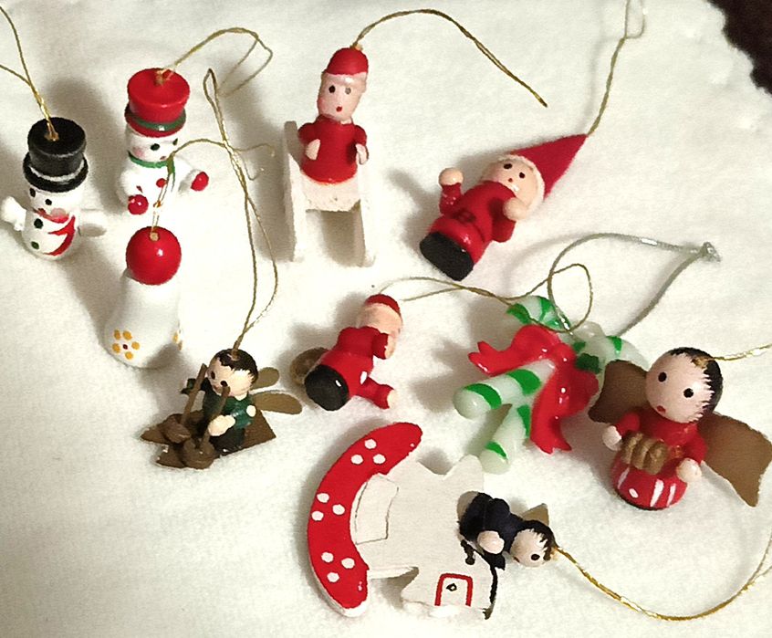 Drewniane ozdoby choinkowe