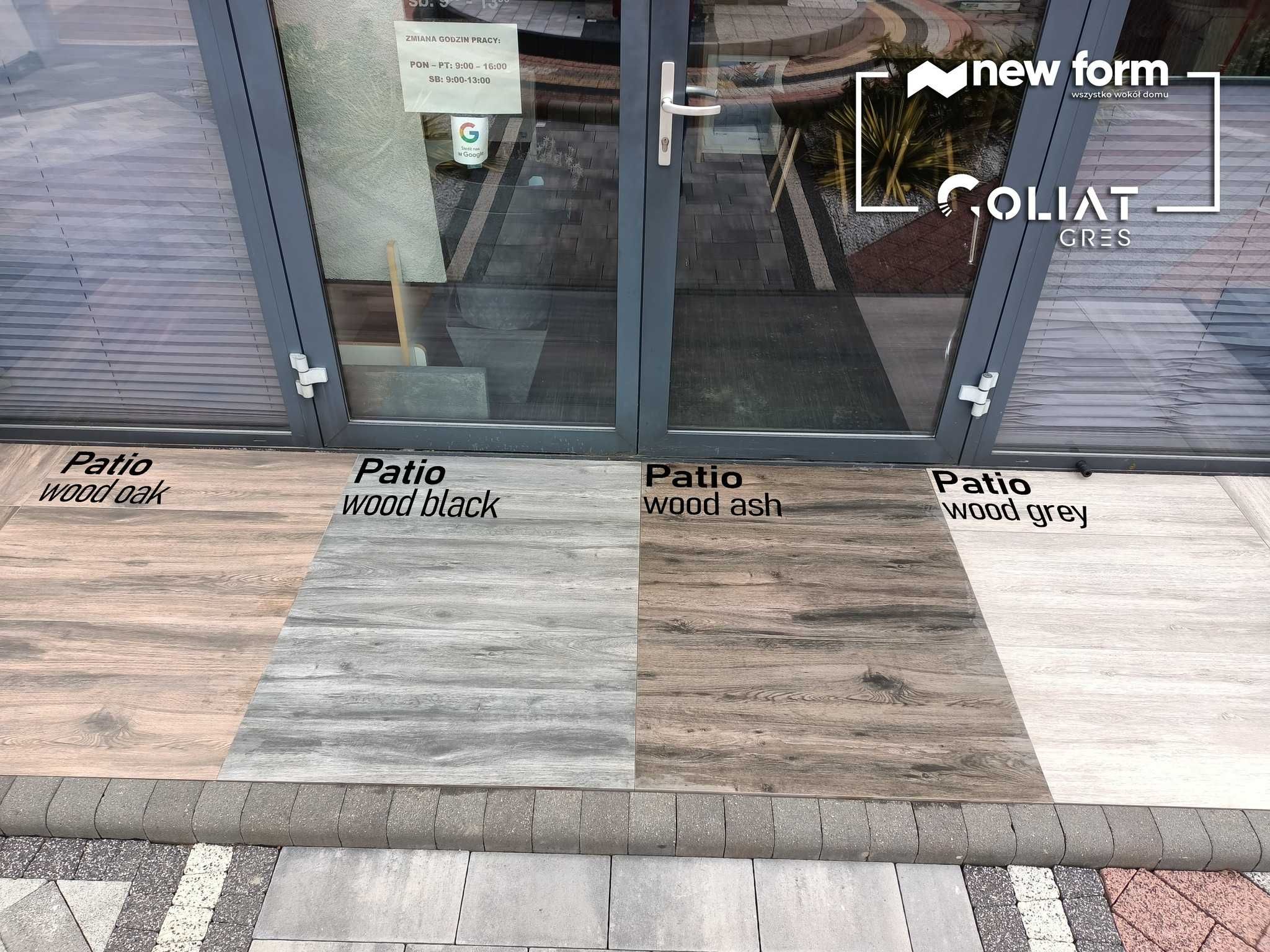 Płyta gresowa, GRES PATIO 45x90cm drewnopodobna 45x90x2 cm GOLIAT GRES