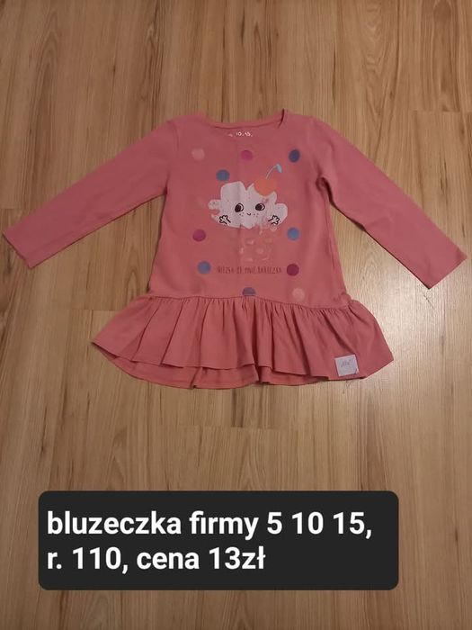 Zestaw ciuszków do dla dziewczynki r. 110 cena 71zł