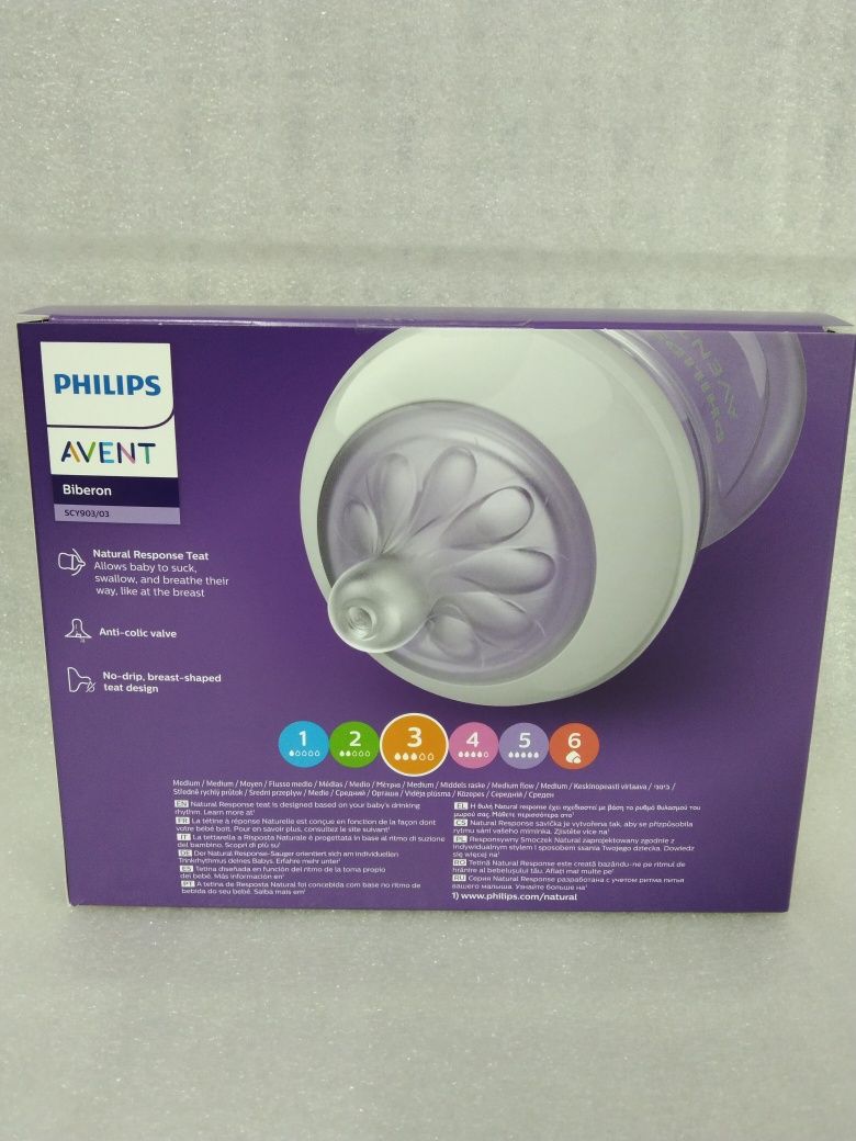 Avent butelka 260 ml buteleczka ze smoczkiem smoczek do butelki 3m