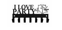 Wieszak na klucze koty i love PARTY loft czarny