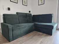 Sofa narożnik rozkładana zielona