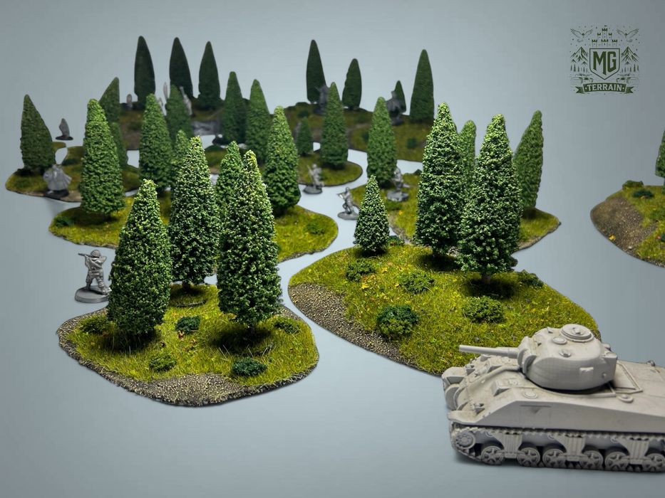 Duzy Zestaw Lasów Teren do gry makieta me sbg bolt action saga wh40k