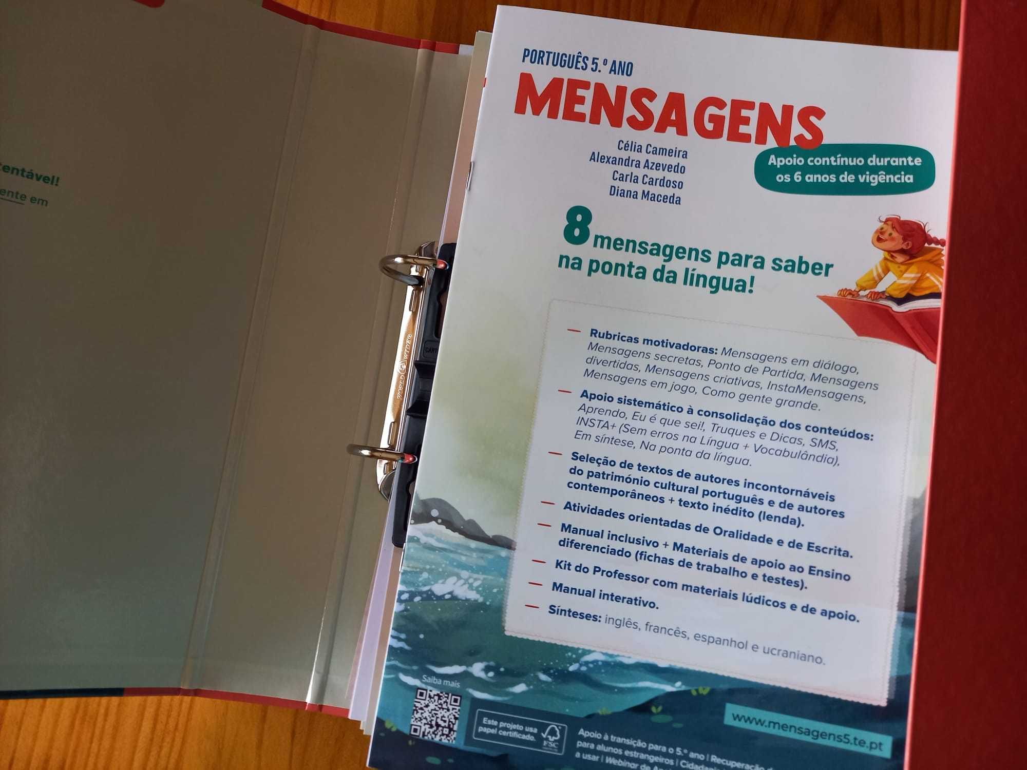 (NOVO, PORTES GRÁTIS) Mensagens 5 - Português - Dossiê do Professor