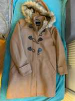 wełniany beżowy brązowy płaszcz damski 36 Reserved