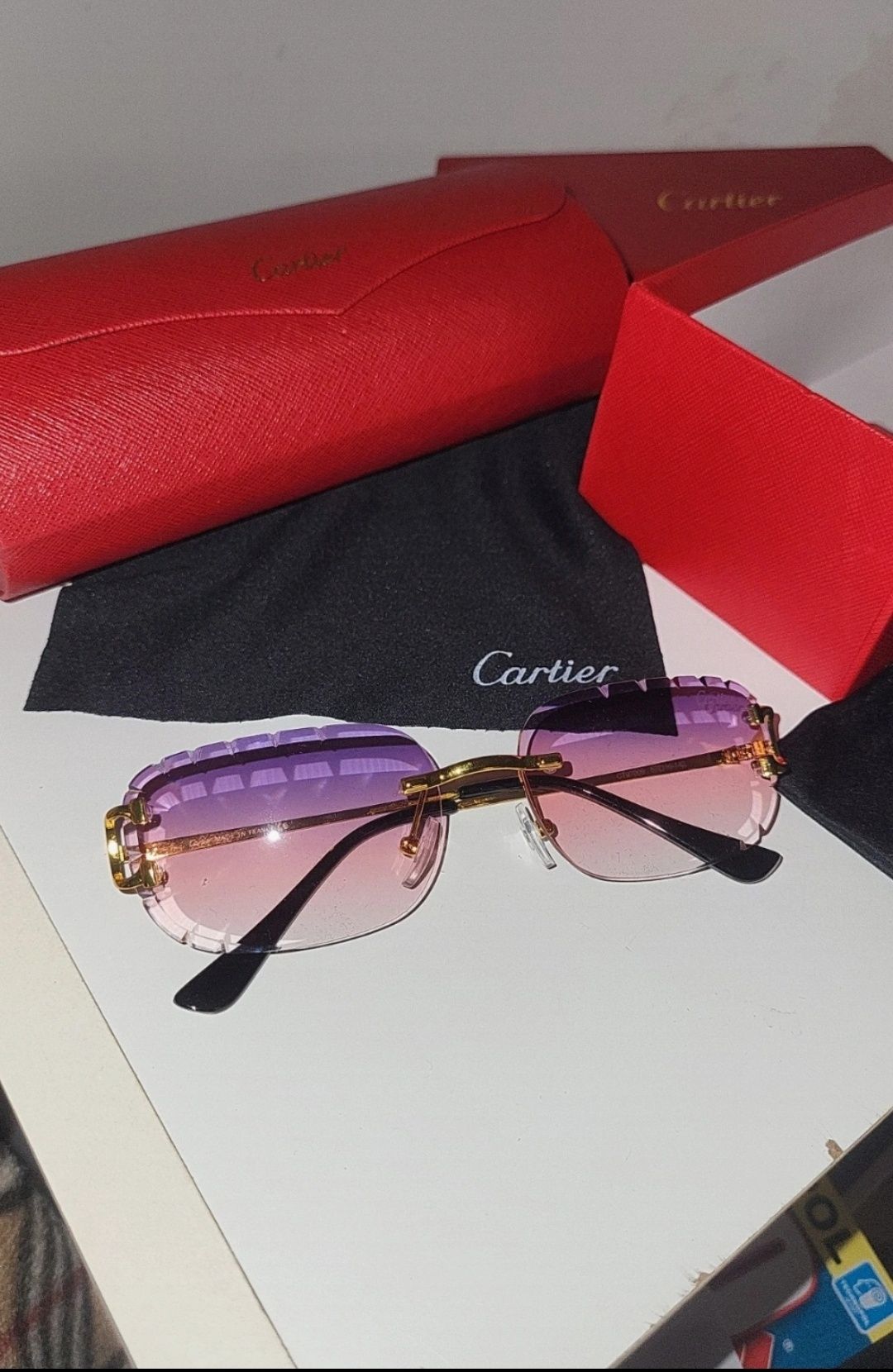 Okulary Cartier oryginalne z etui I wszystkimi akcesoriami