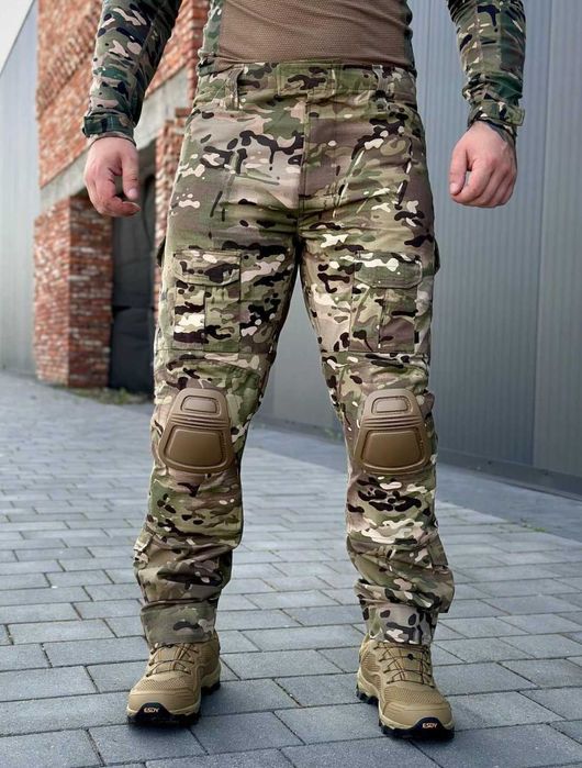 Тактичні штани мультикам з наколінниками Han Wild G2 бойові штани ЗСУ