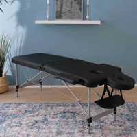 Lekki stół do masażu Artechworks z aluminiową ramą, 2-krotnie składany