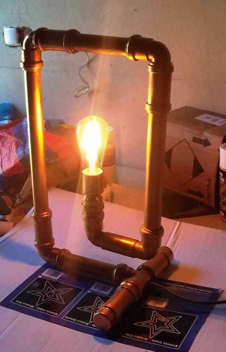 Candeeiro Rustico em tubo PVC
