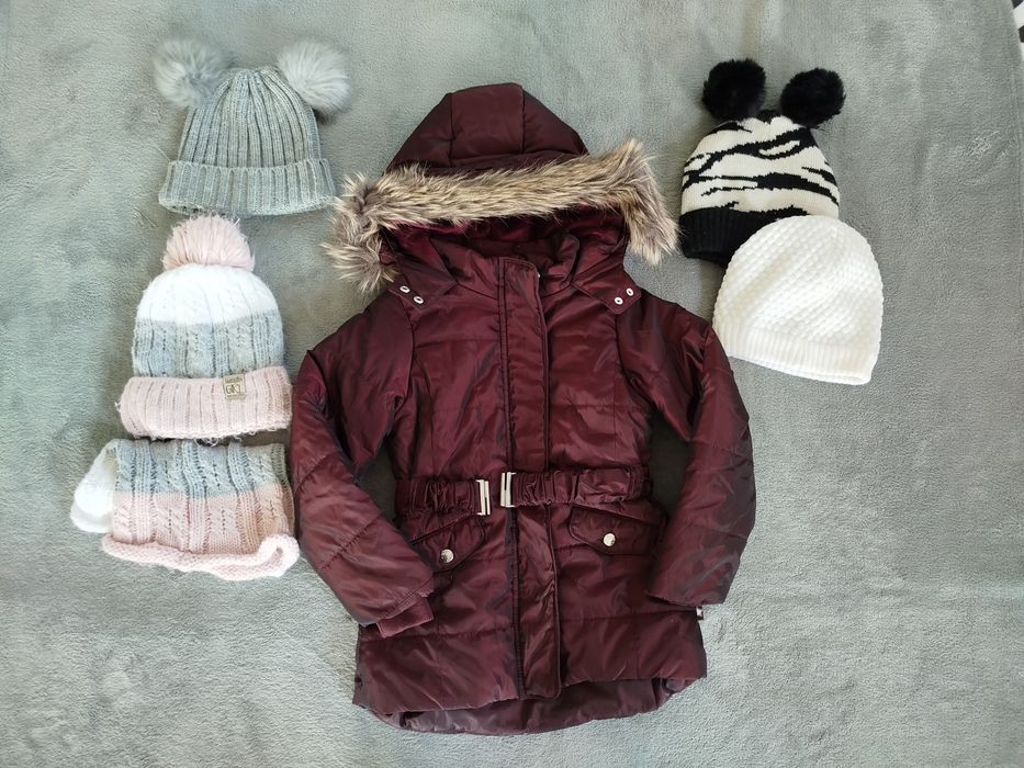 Jesienno- zimowa kurtka dla dziewczynki r.122