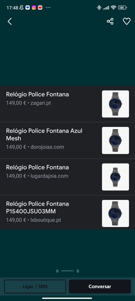 Relógio police Fontana, P15400JSU03MM, preto