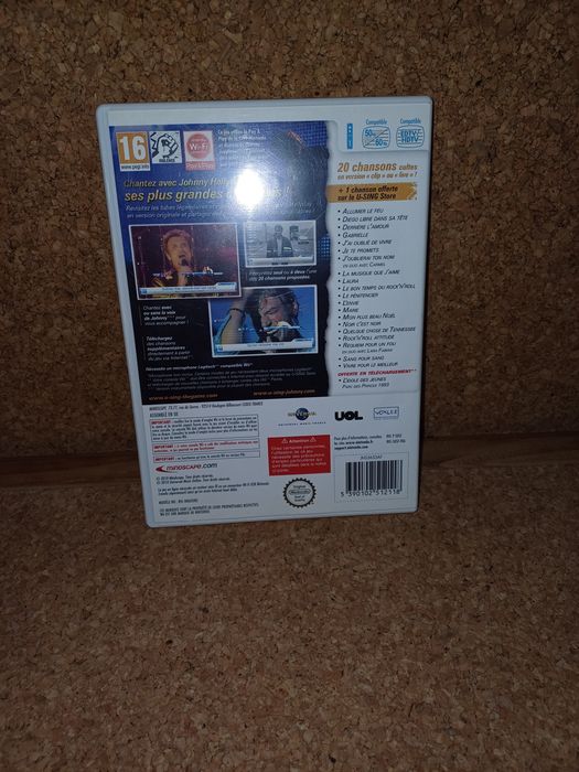 Nintendo wii Johnny Hallyday, U-Sing.
Em bom estado.
