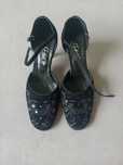 Czarne eleganckie buty do tańca na obcasie