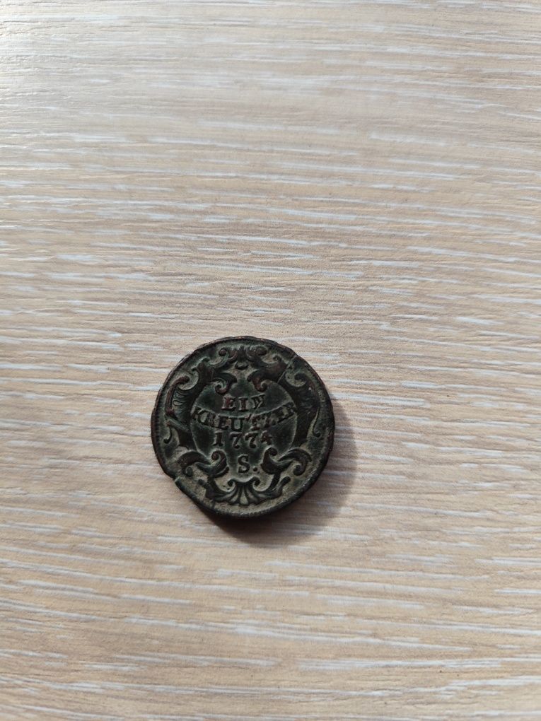 1 крейцер 1774, S, Австрія, VF