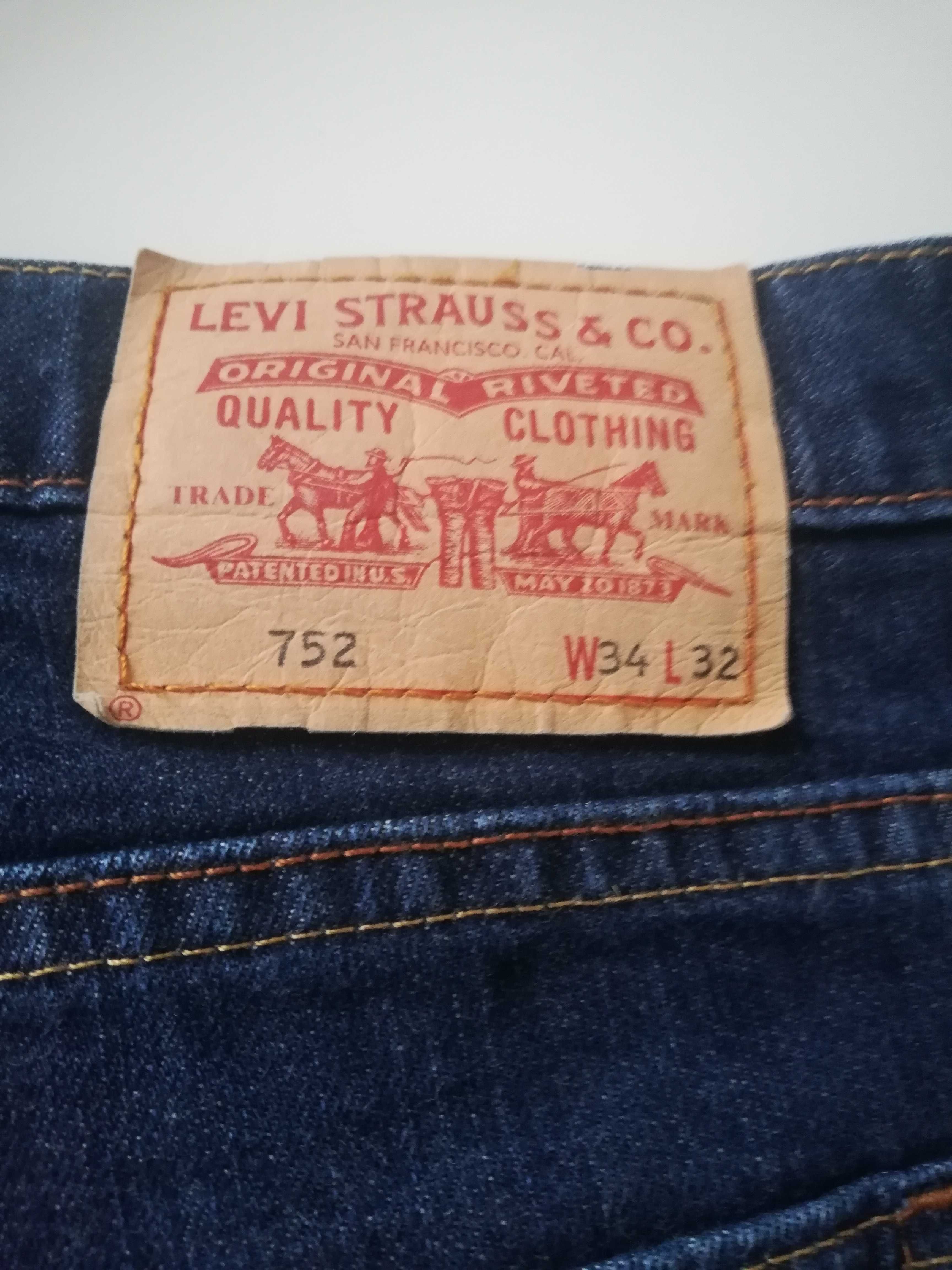 spodnie męskie Levis model 752 rozmiar W34 L32