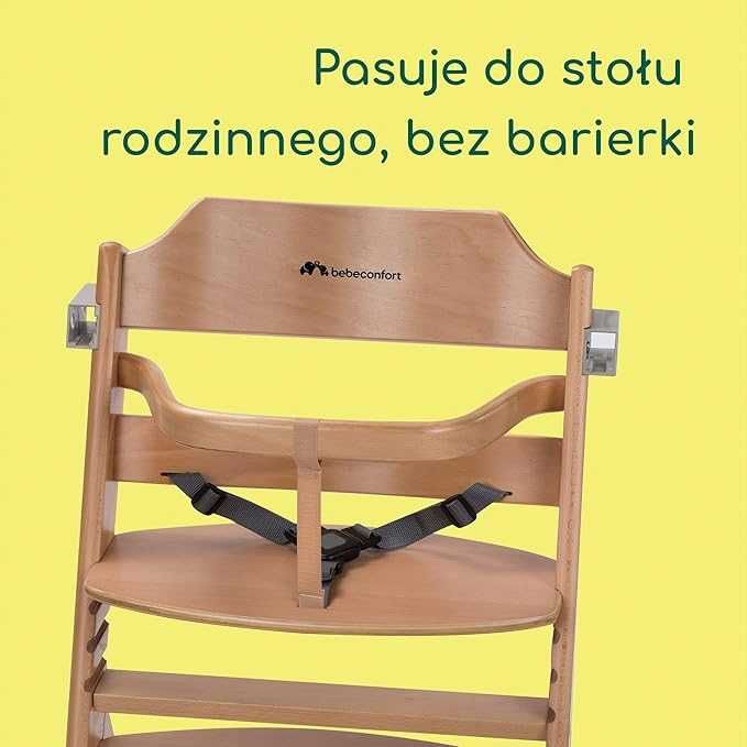 Bebeconfort Timba Krzesełko do Karmienia, Natural Wood max 30kg nowe