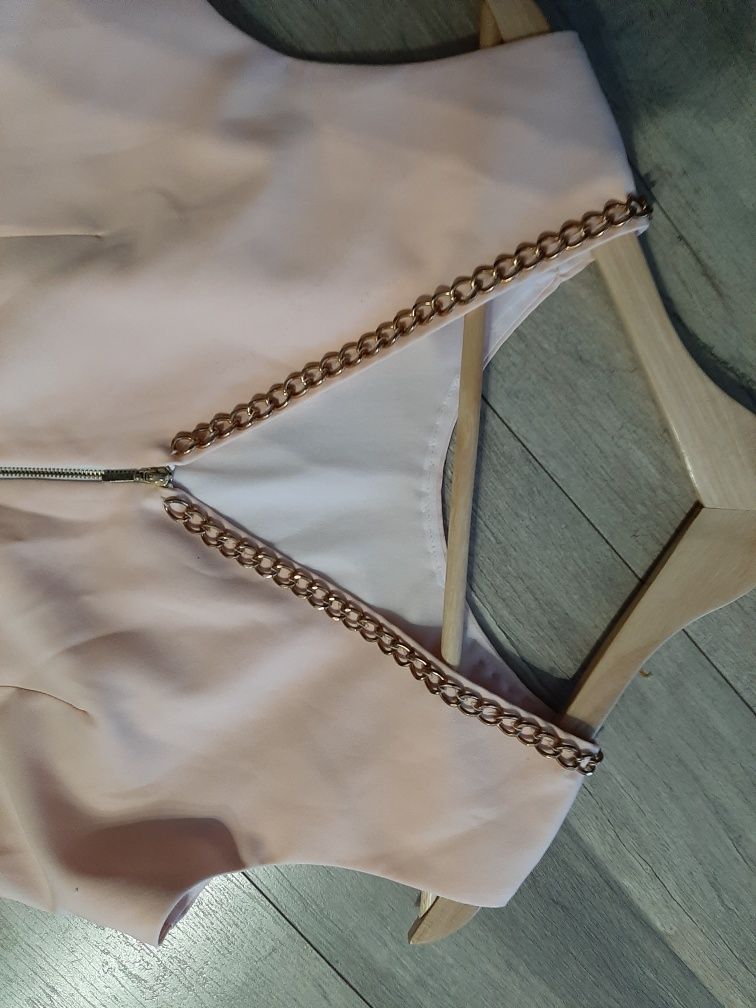 Sukienka wyjściowa elegancka łańcuszek wesele święta r. 40 l
