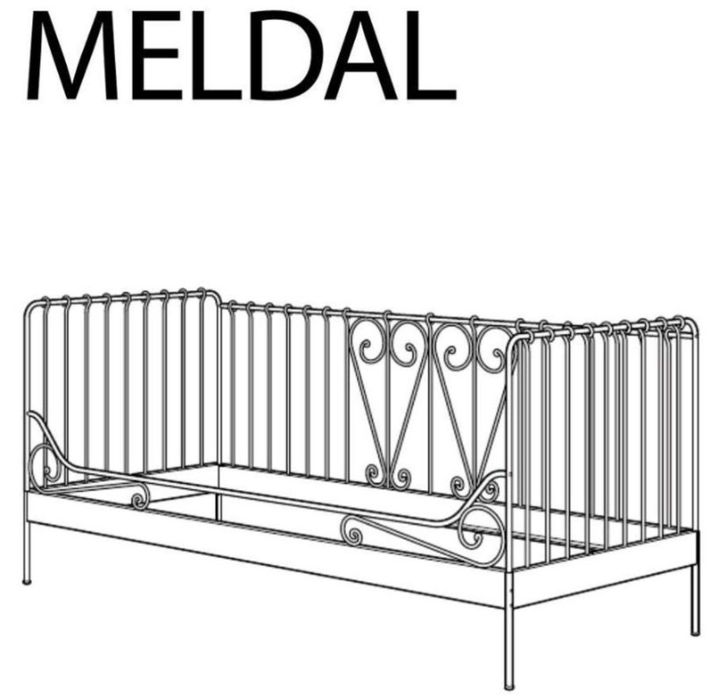 Metalowe łóżko Ikea meldal